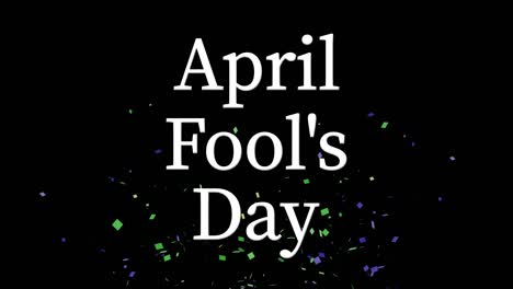 4월의 어리석은 영어 메시지 텍스트 애니메이션 모션 그래픽