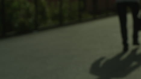 person walking down a street