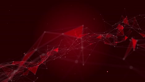 abstract red network geometry