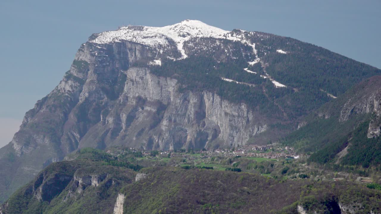 View of Fai della Paganella and Mount Paganella, Trentino, Italy