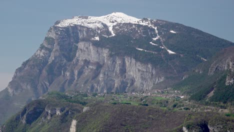 view of fai della paganella and mount paganella, trentino, italy