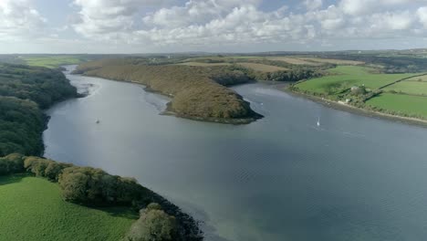 scenic cornwall, uk, as seen from the air using a drone