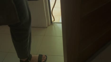 Person Entering or Leaving a House