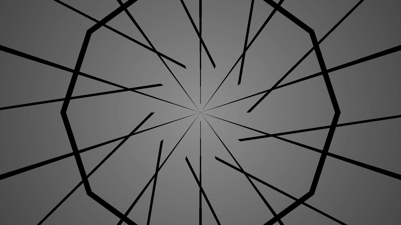 Abstract Geometric Star Animation Expanding and Contracting