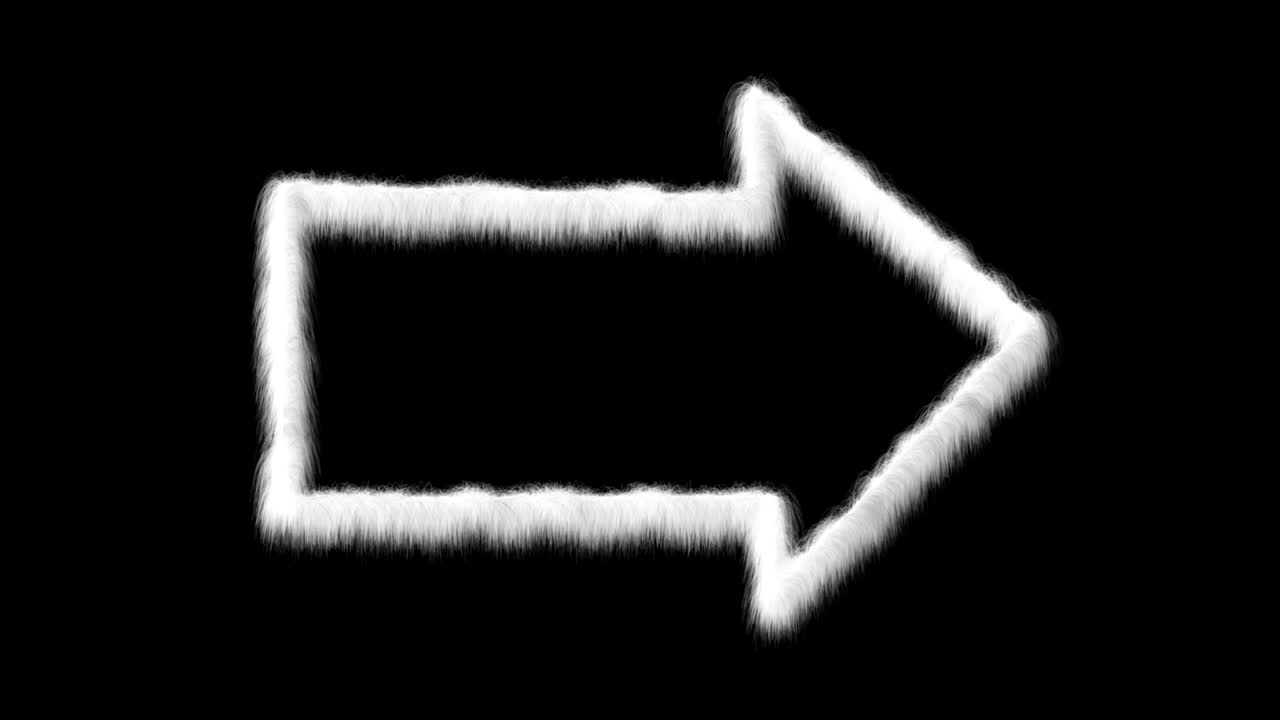 Plush Frame- Arrow, frame for media on alpha