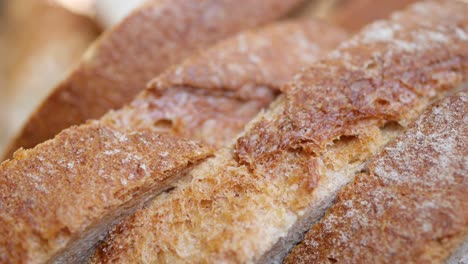 sliced bread closeup