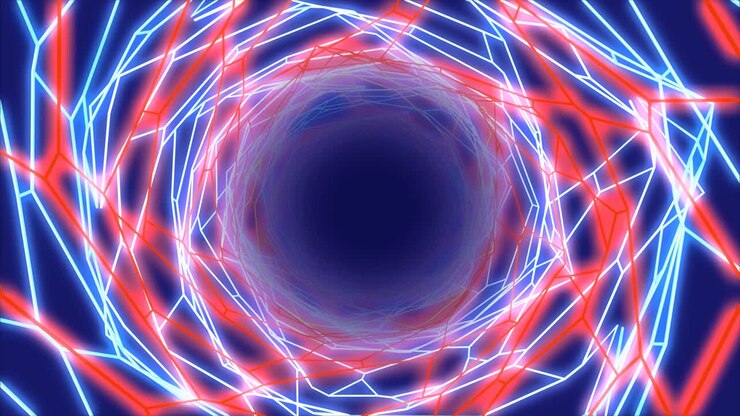 A wave of energy infinite seamless looping background for spiritual and trance electronic music concept