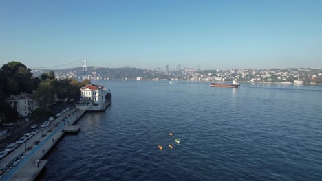 canoe in the marmara sea beykoz istanbul turkey