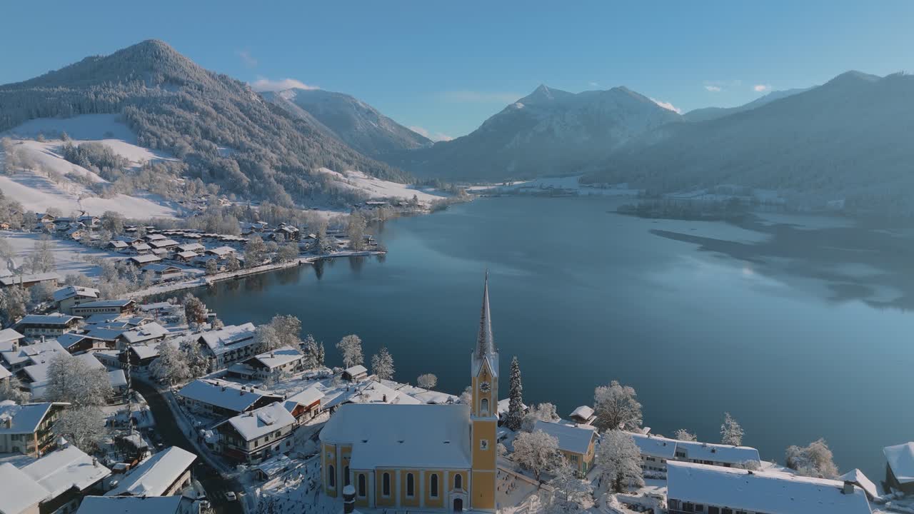 el lago schliersee en baviera, alemania