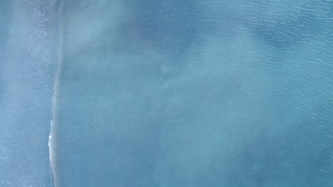 top-down view of a beach in mauritius