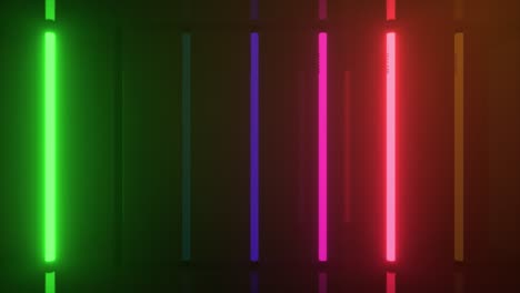 colorful neon tubes on dark background