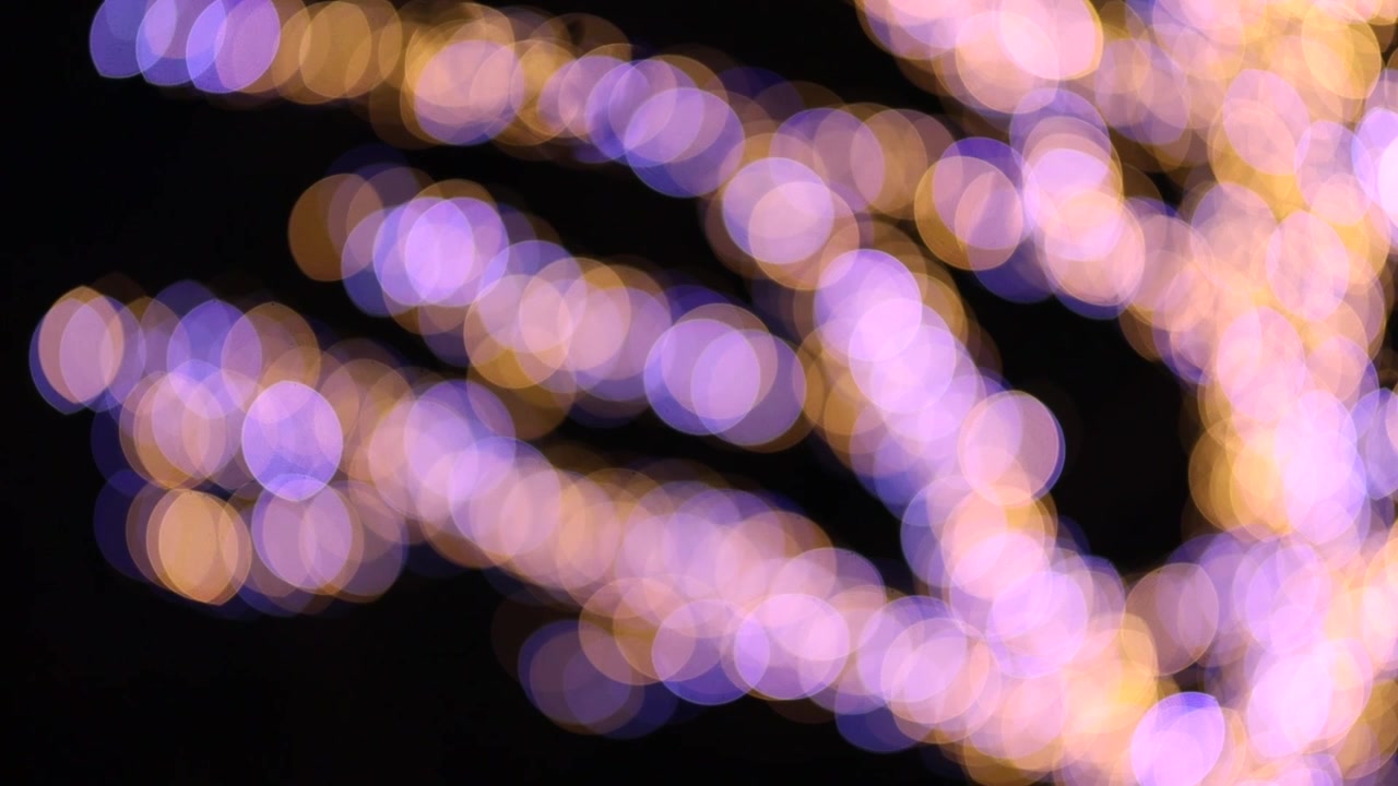 Christmas lights out of focus