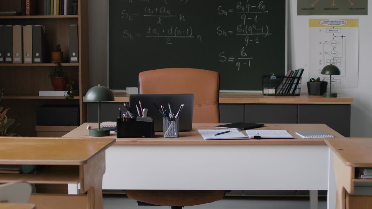 Classroom with Teacher's Desk