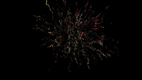 green and red fireworks 4k