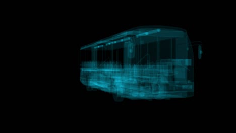 animación de rayos x del autobús de la ciudad
