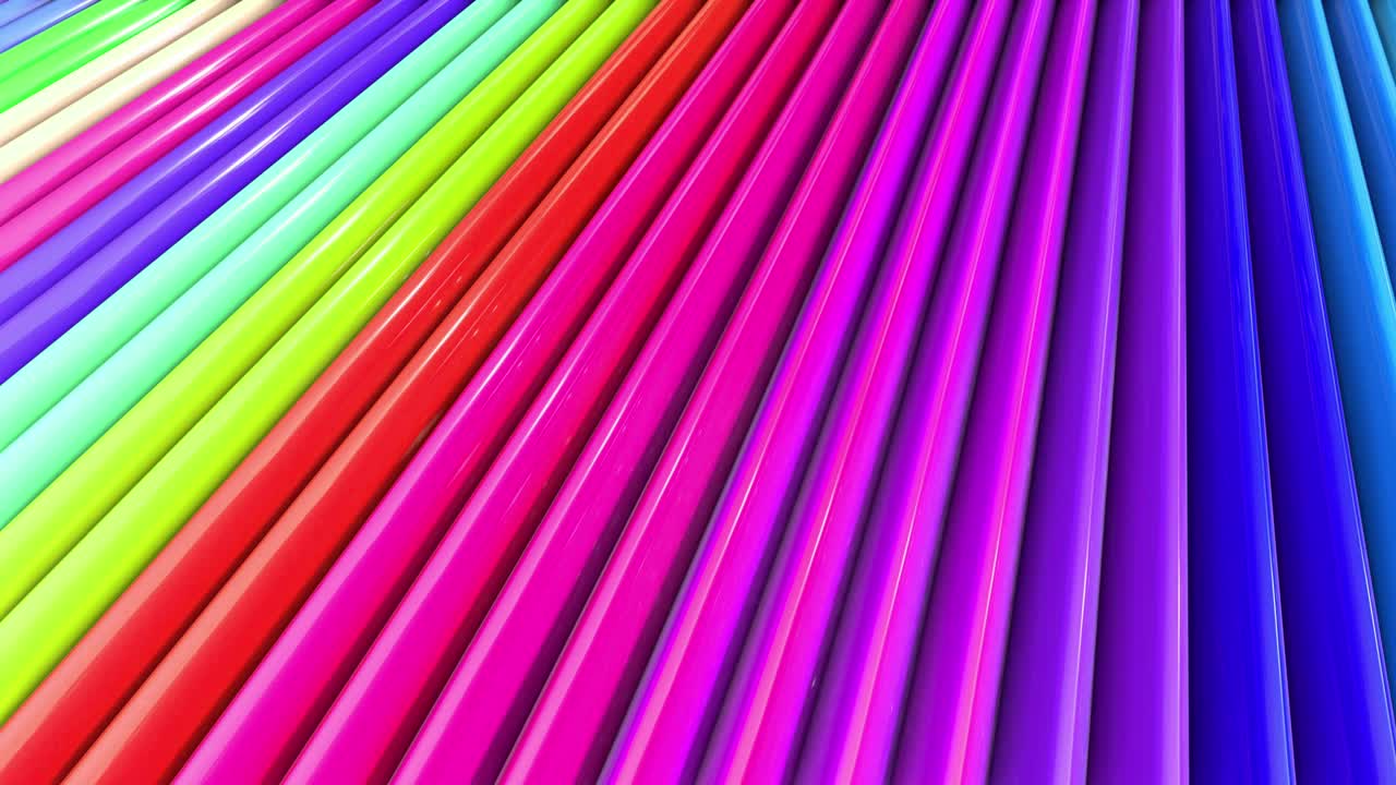 colores del arco iris rayas abstractas, fondo en 4k con pintura brillante brillante animación sin costuras suave con color gradiente líneas rectas 17
