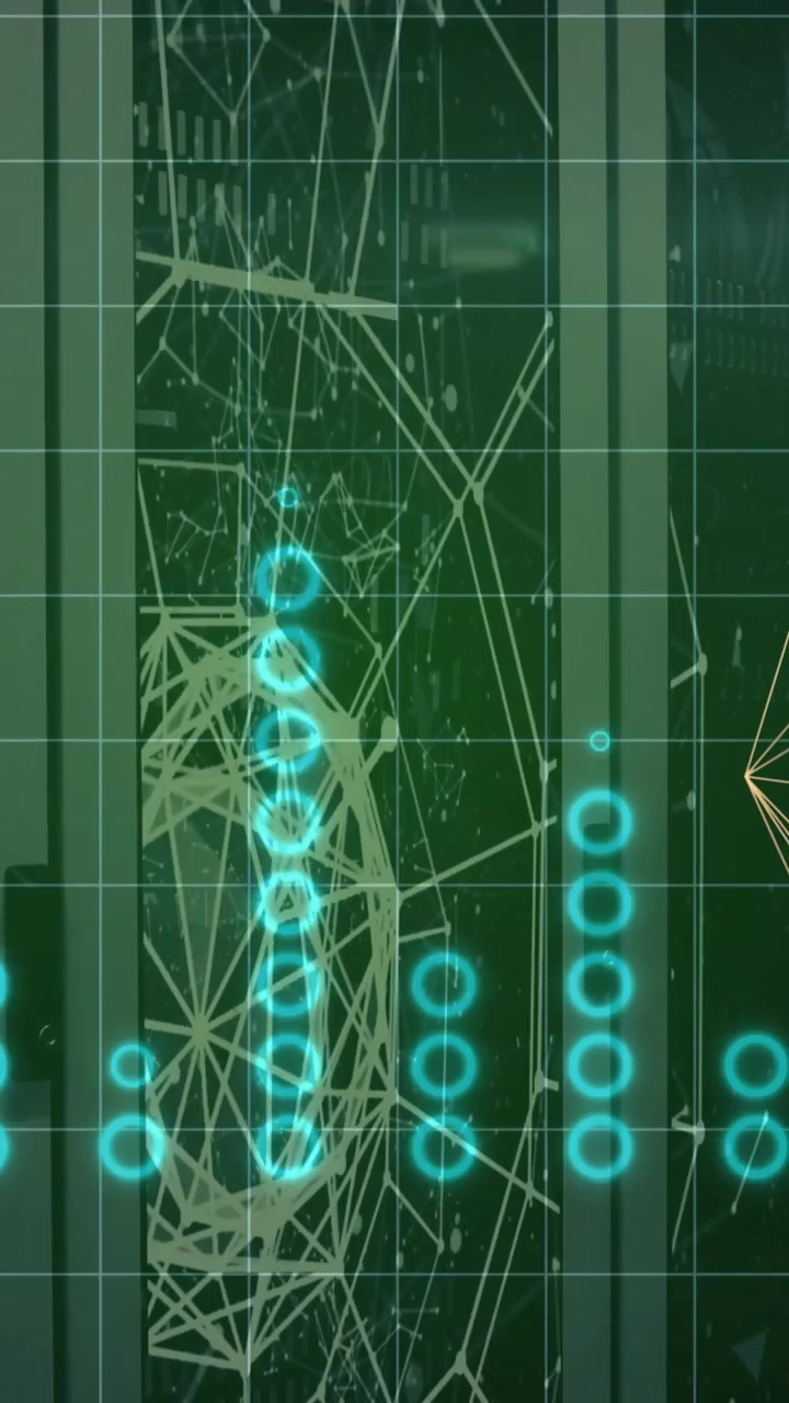 Financial data and shopping cart animation over cityscape with network connections