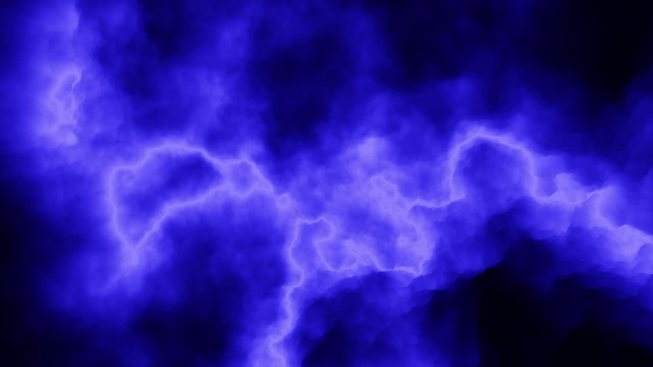 Fulmini spettacolari in un bellissimo cielo blu
