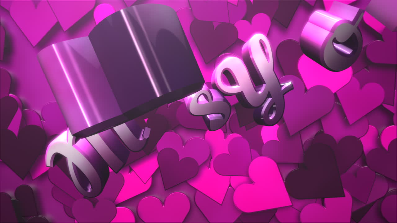 발렌타인 데이 3에 당신이 텍스트와 모션 로맨틱 한 마음을 그리워