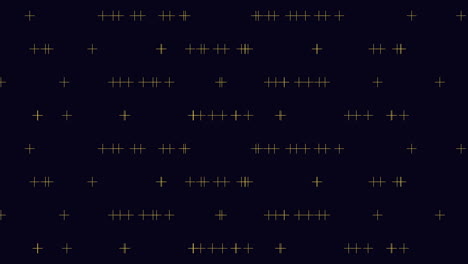 digital neon geometric crosses in rows