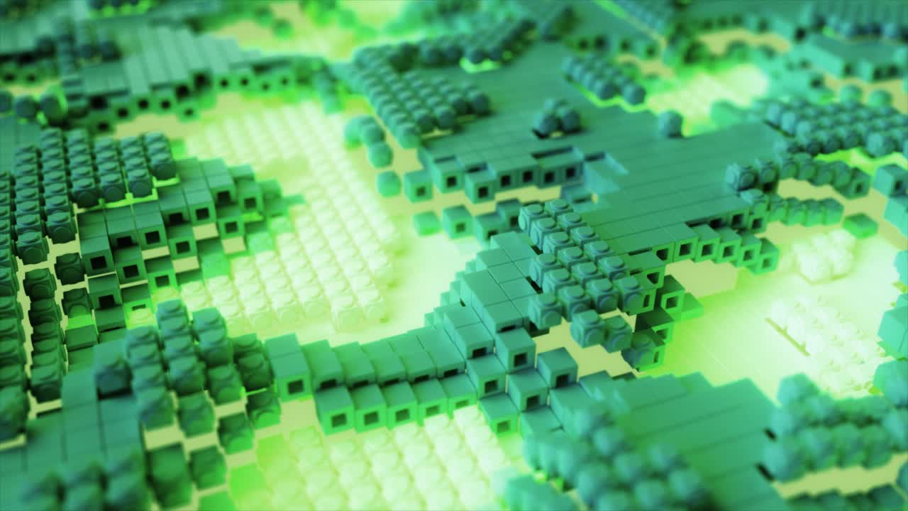 patrón de bloque 3d abstracto