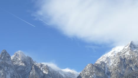 airplanes traces on the blue sky