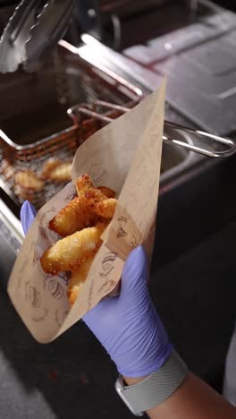 preparing fried snacks