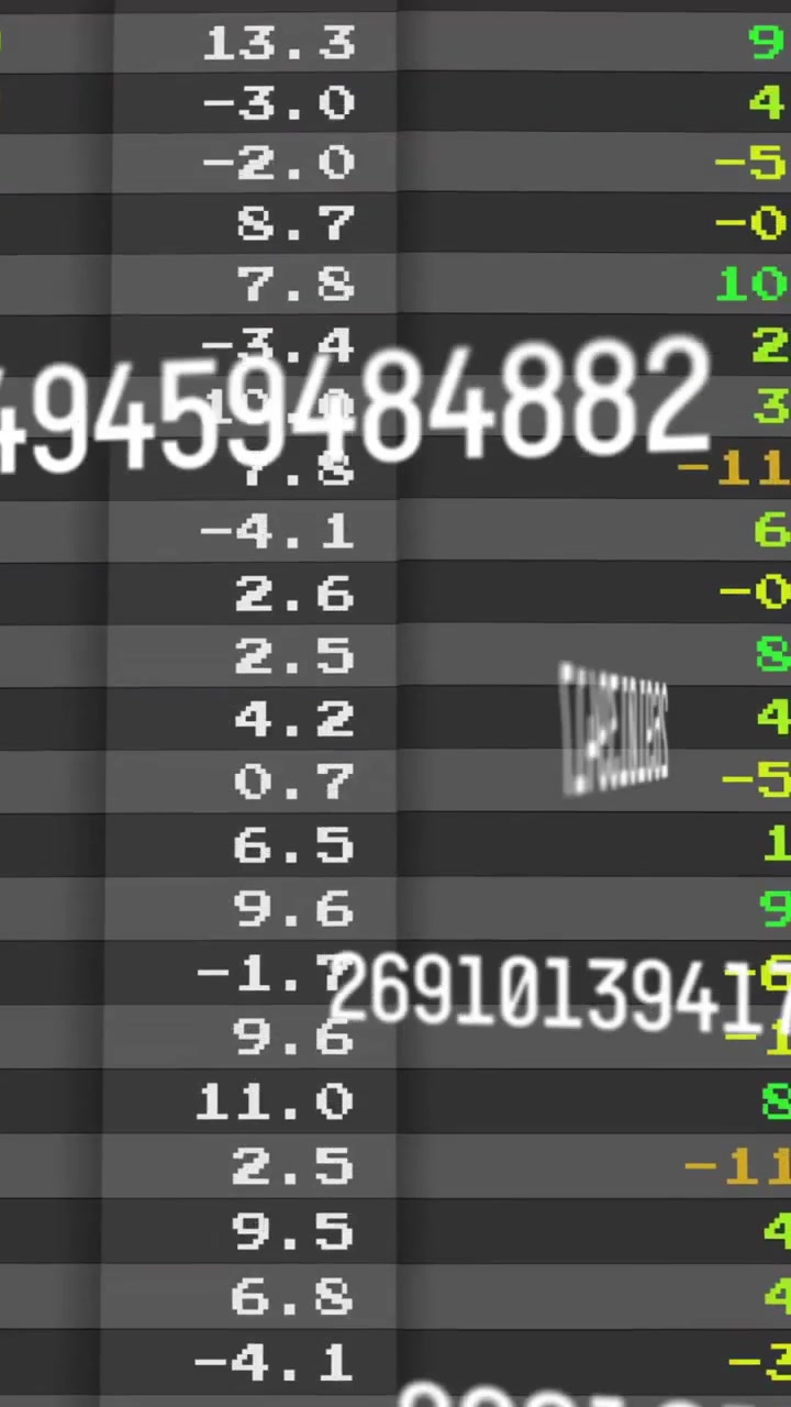 Scrolling Digital Display of Financial Data and Stock Market Numbers