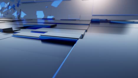 digital business news 3d grid blue background