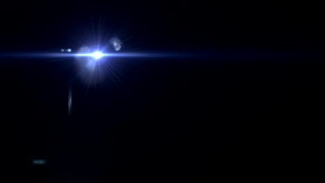 luz de destello de lente gruesa abstracta sobre fondo negro con 4k video. hermosos efectos de destello del lente digital.
