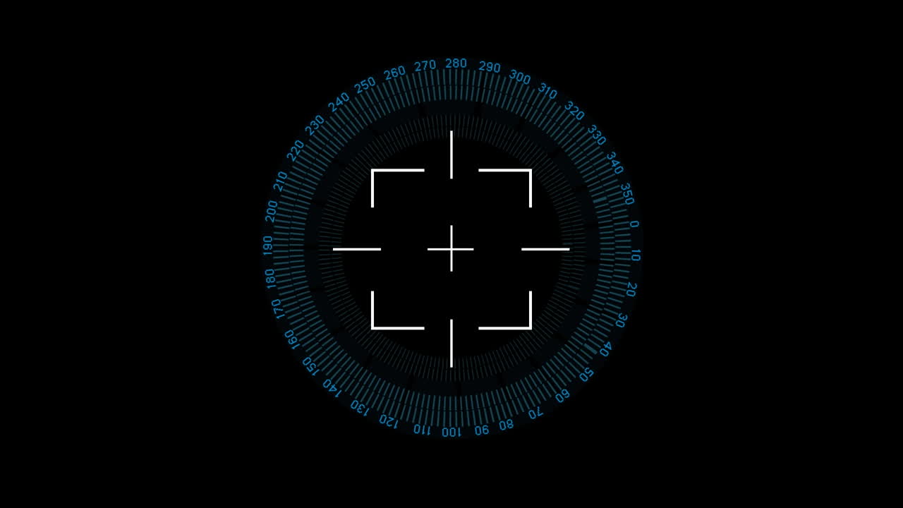 animación del escaneo del alcance y el procesamiento de datos sobre fondo negro