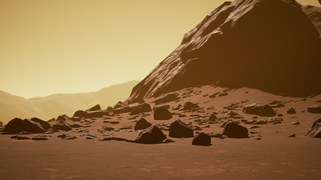 Pianeta terrestre deserto in colori arancione