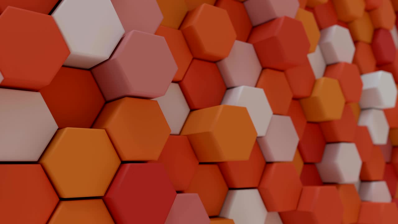 4k abstract tech grilla de panal de miel. animación en 3d.