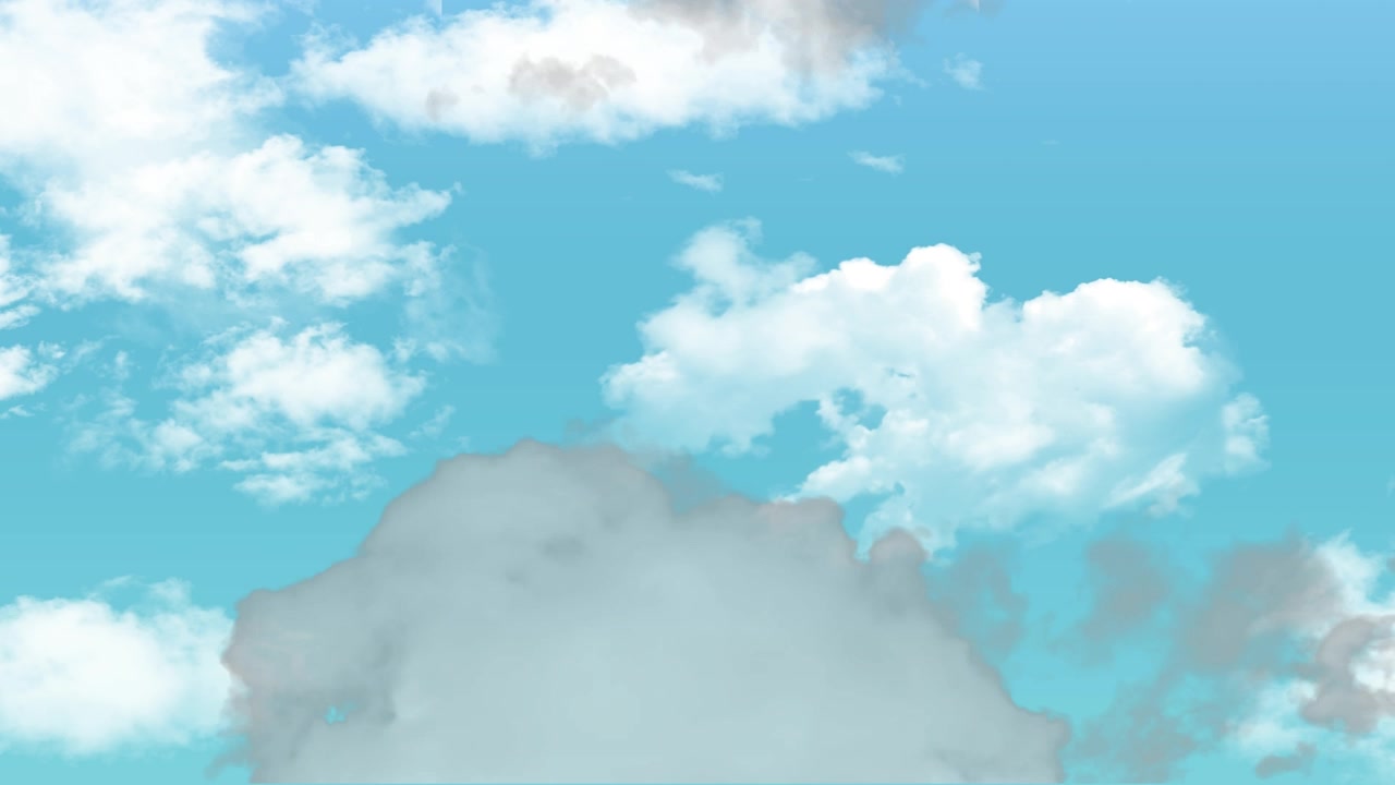 Time Lapse of Fluffy White Clouds Moving Across a Blue Sky