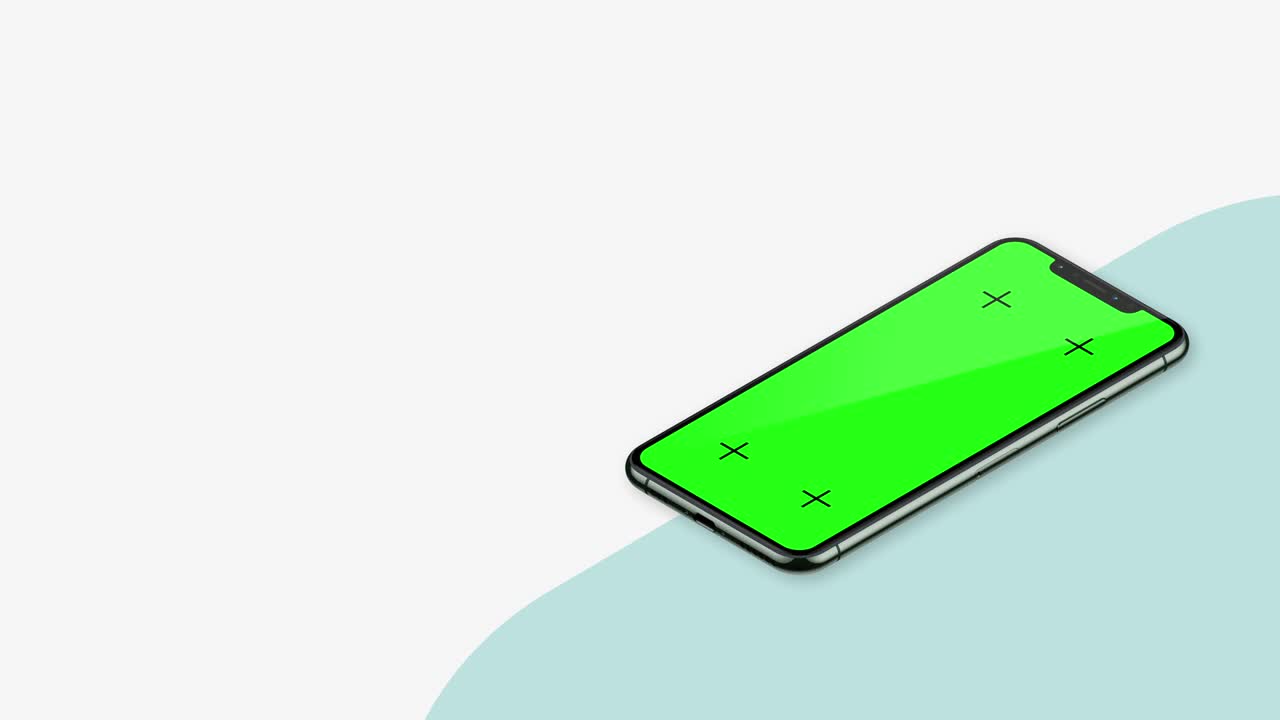 smartphone prospettiva rivelare con schermo verde e canale luma incluso 4k