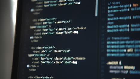 primer plano del código informático