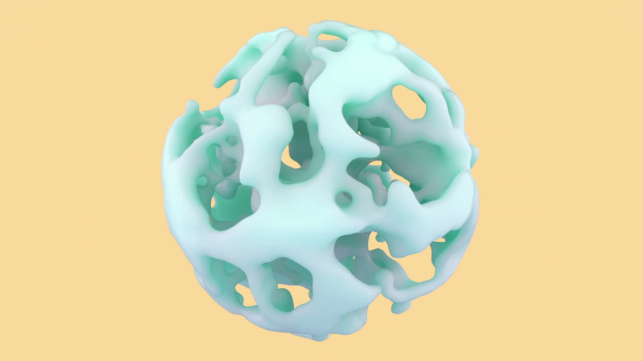 animación abstracta 3d de líquido metálico sin peso o plasma estructural. imágenes de glamour de moda futuristas perfectas para la publicidad de productos cosméticos o dispositivos tecnológicos.