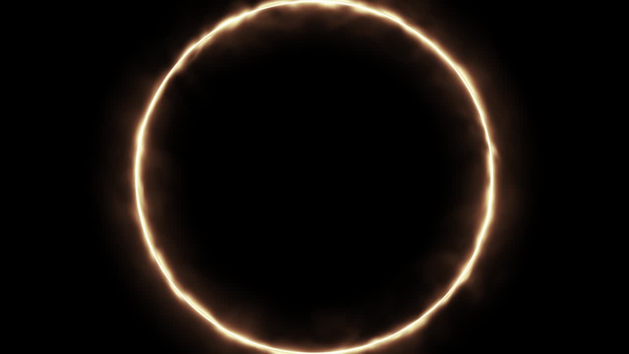 Glowing Energy Circle on Black – VFX