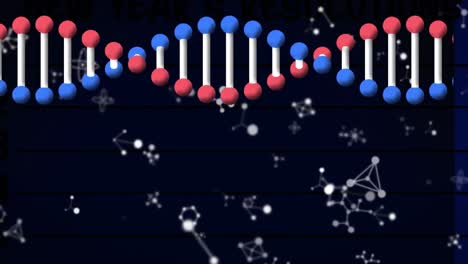Animation-of-dna-strand-over-molecules-on-black-background