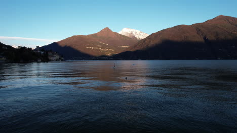 aerial view of como lake, italy, with majestic mountains and glistening waters