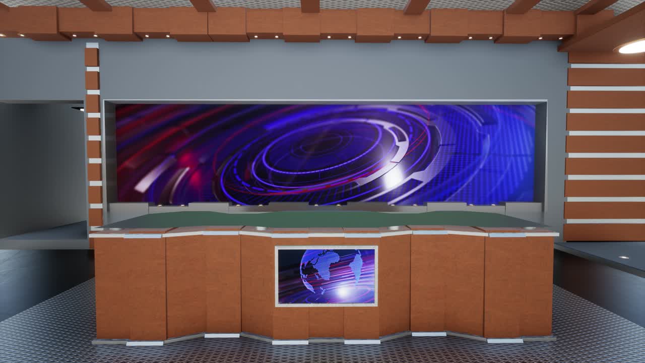 3d 가상 tv 스튜디오 뉴스 루프