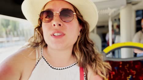 Bus Vlog: Young Female Traveler Narrates Athens Journey