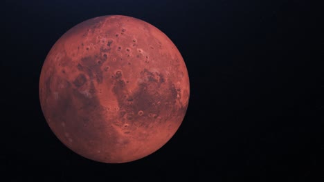 una vista de cerca de marte, el planeta rojo de nuestro sistema solar