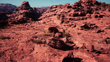 stunning desert landscape with red rocks and sandy terrain