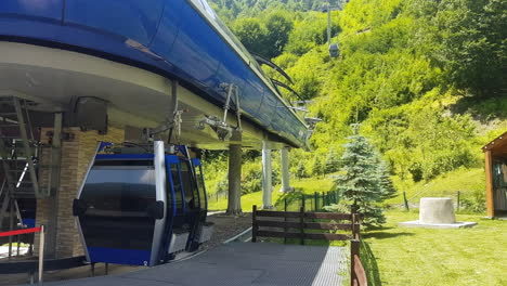 gondola lift station in tufandag mountain resort, azerbaijan