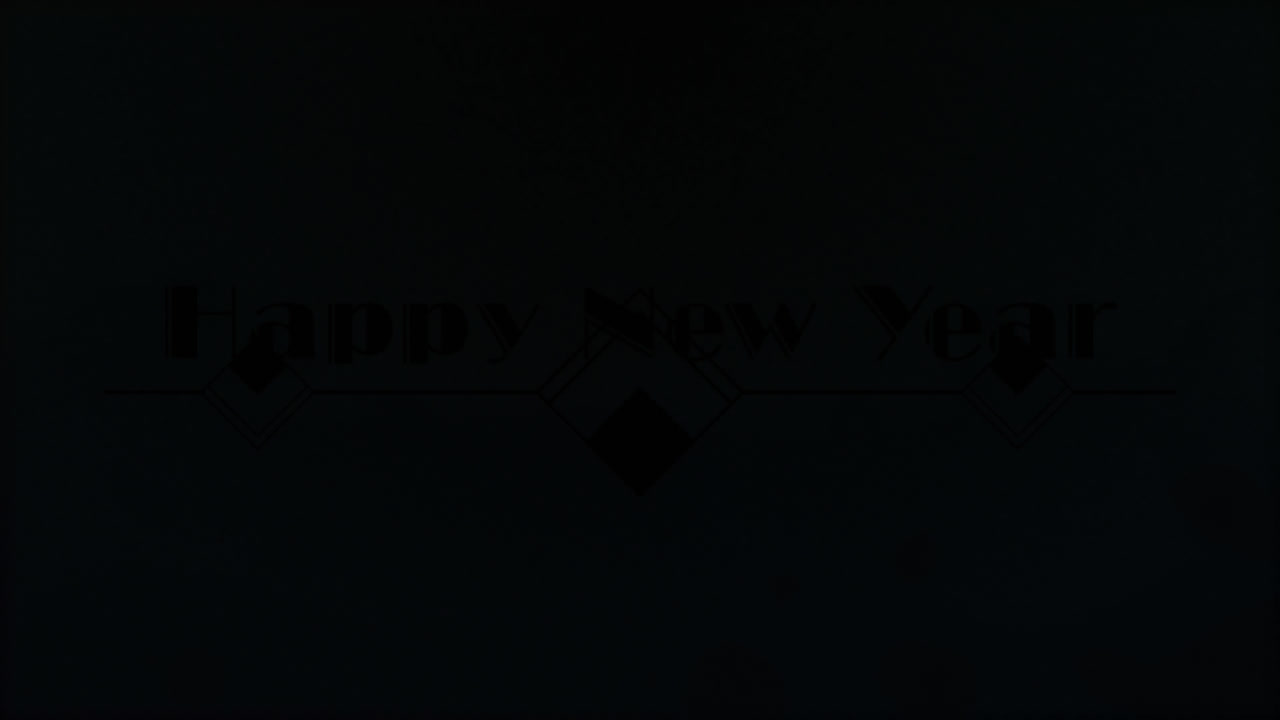 animación de texto de feliz año nuevo en oro, sobre fuegos artificiales de cohetes en el cielo nocturno