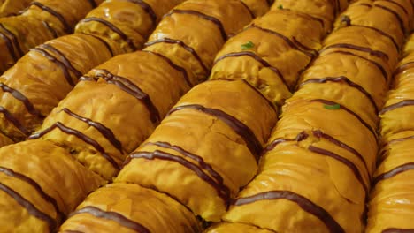 baklava traditional turkish dessert served on a tray