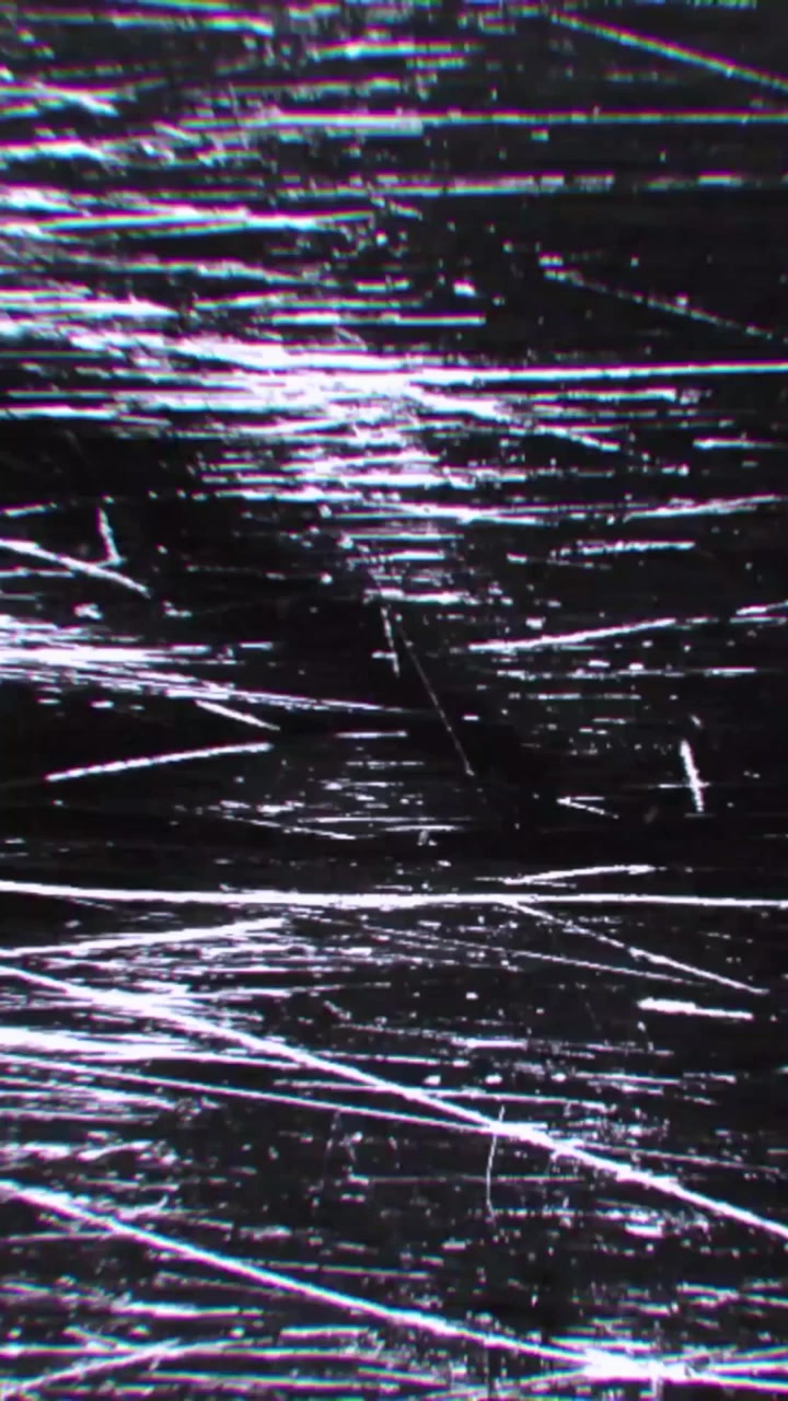 Abstract Digital Glitch Effect with Static and Scratches
