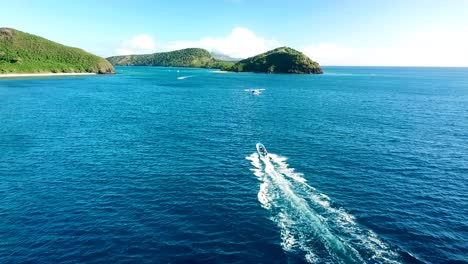 fiji - paseo en barco hasta el hidroavión