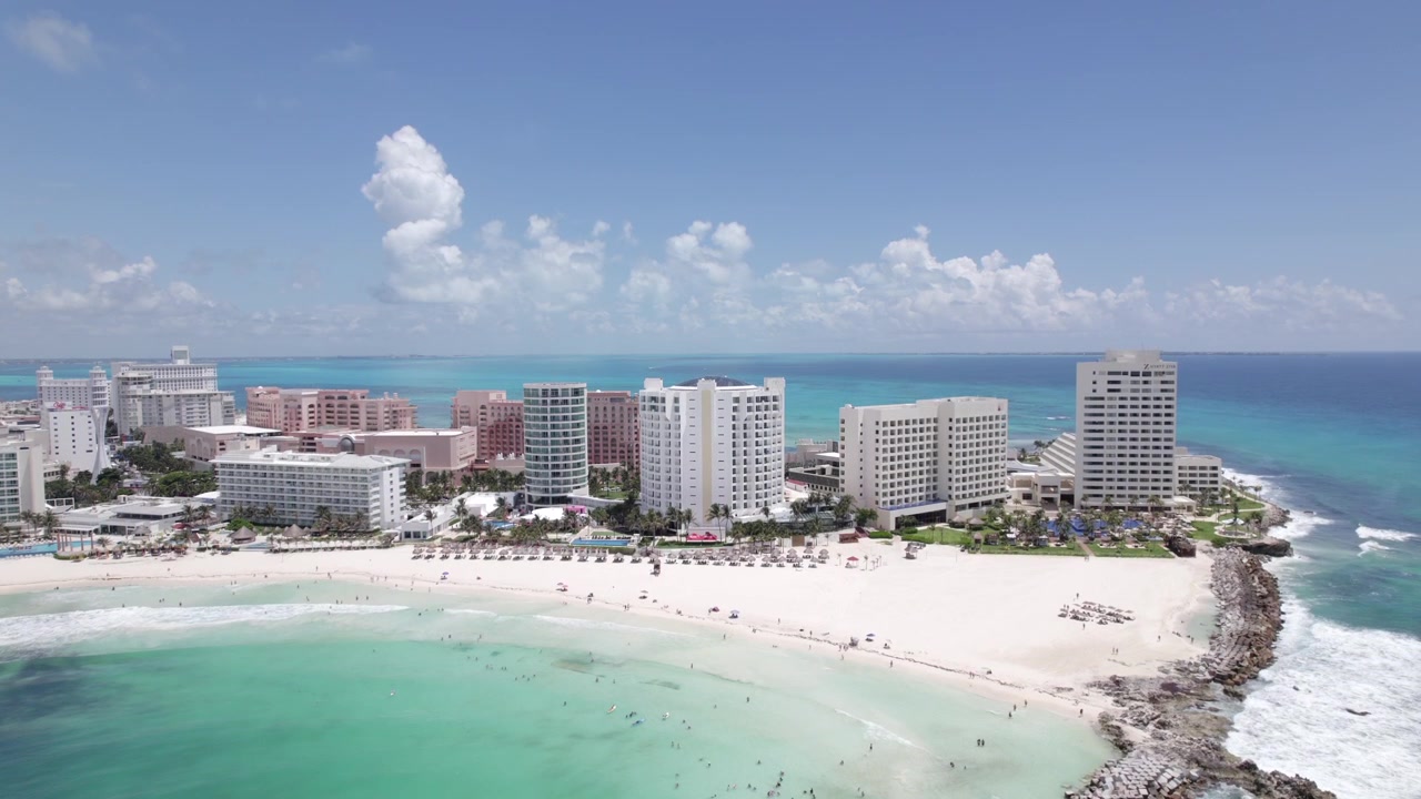 Ripresa aerea con drone di Cancun